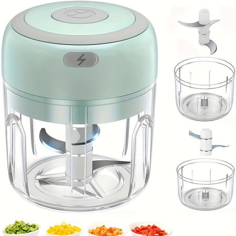 100/250ml Electric Mini Garlic Chopper USB Meat Grinder Garlic Crusher Sturdy Ginger - ESTEEMSO.COM