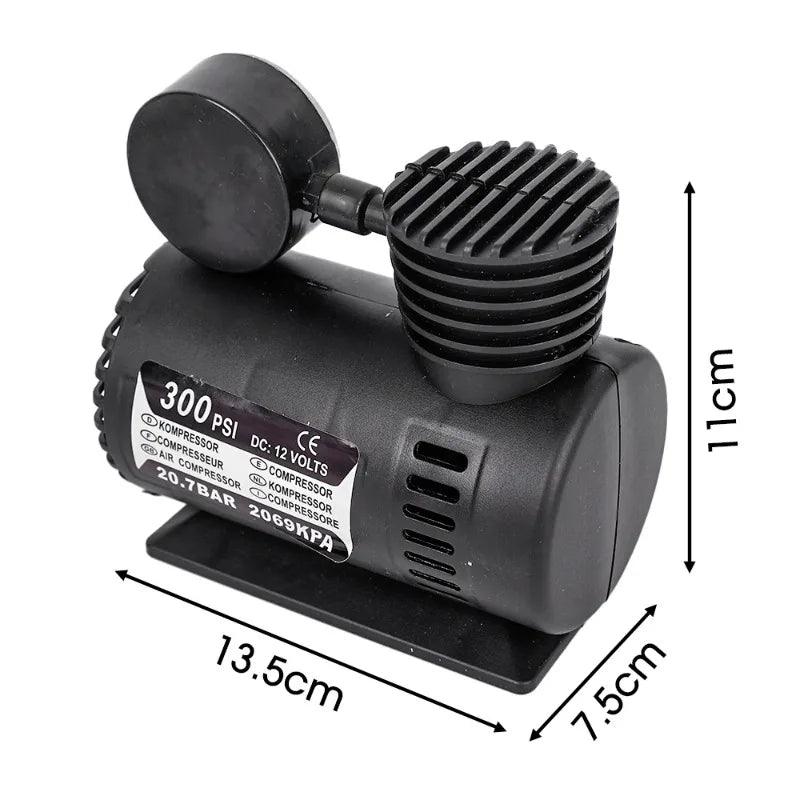 12V 220W Portable Car Tire Inflator – 300PSI Micro Electric Air Compressor Pump for Quick Inflation and Auto Repair - ESTEEMSO.COM