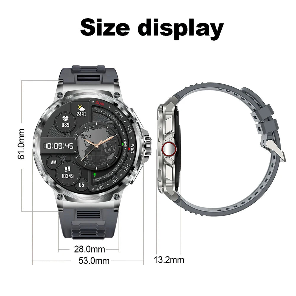 1.85 inch Smart Watch Men 710 mAh Large Battery 400+ Dials Fitness Tracker GPS Sports - ESTEEMSO.COM