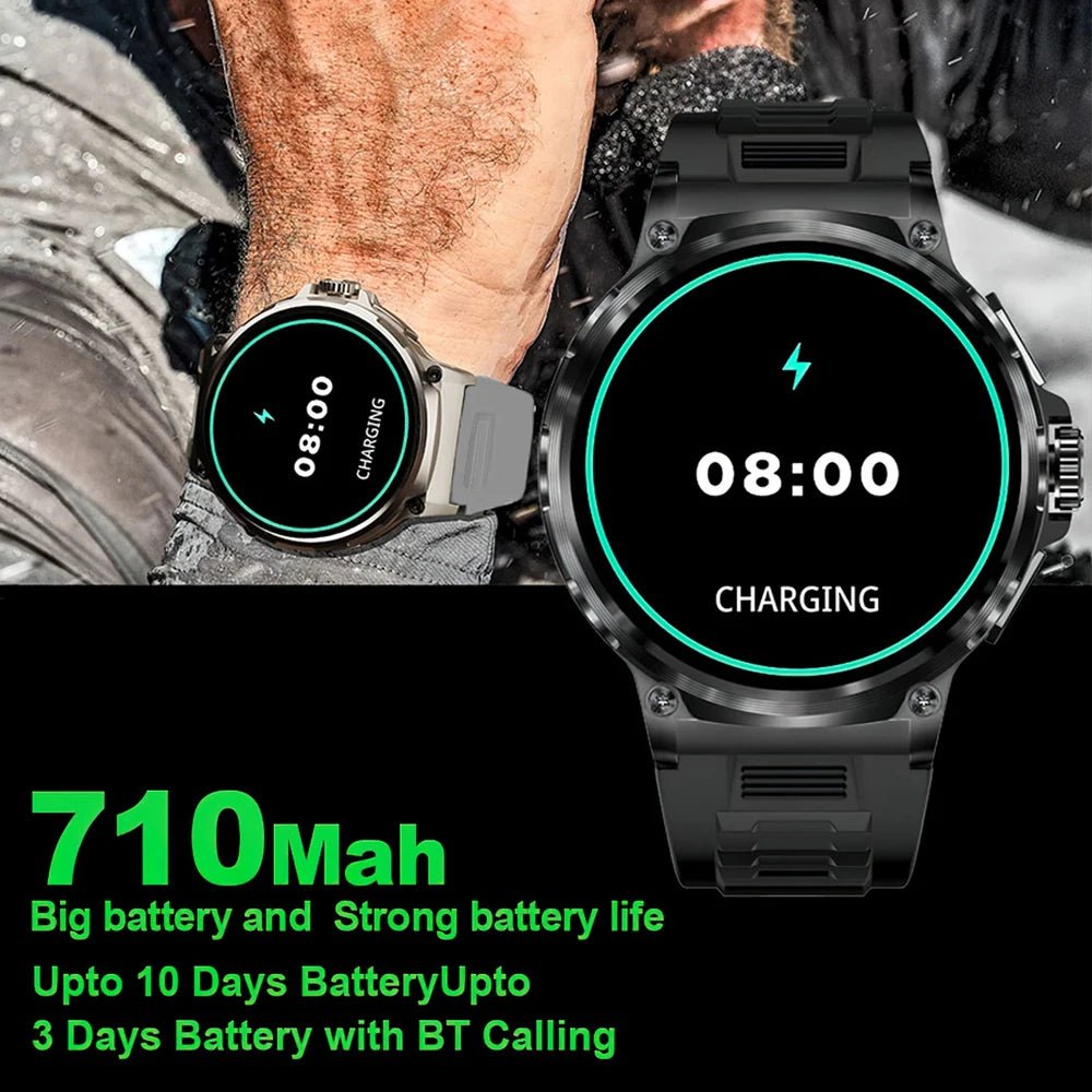 1.85 inch Smart Watch Men 710 mAh Large Battery 400+ Dials Fitness Tracker GPS Sports - ESTEEMSO.COM