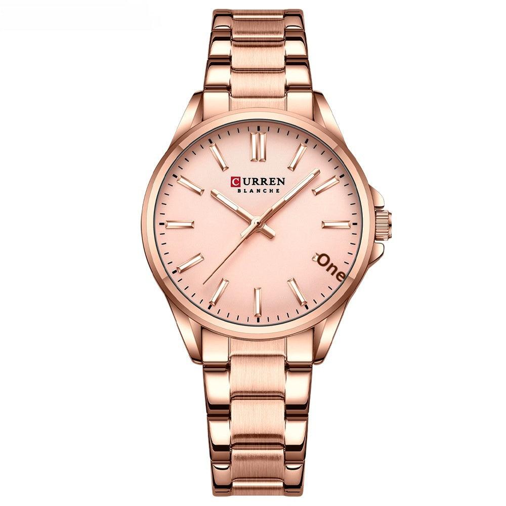 Uhr Frauen Luxus Edelstahl Armbanduhr 