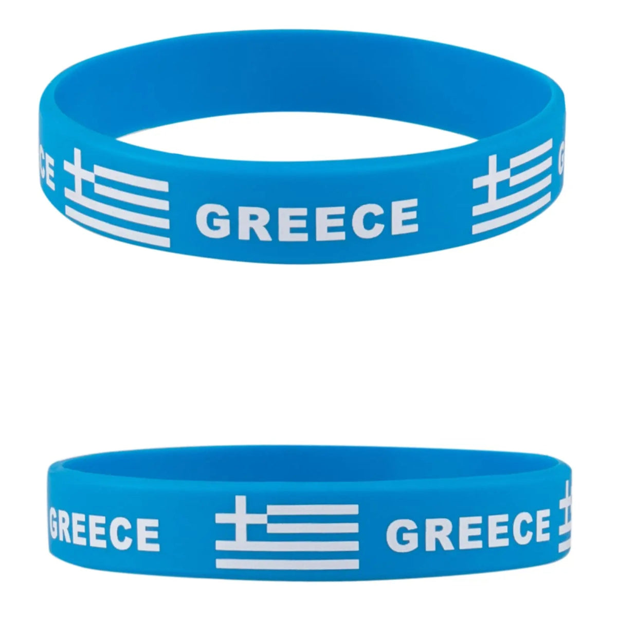 2pcs Greece Flag Silicone Bracelet Sports Game Wristbands Wrist Strap for Men Women - ESTEEMSO.COM