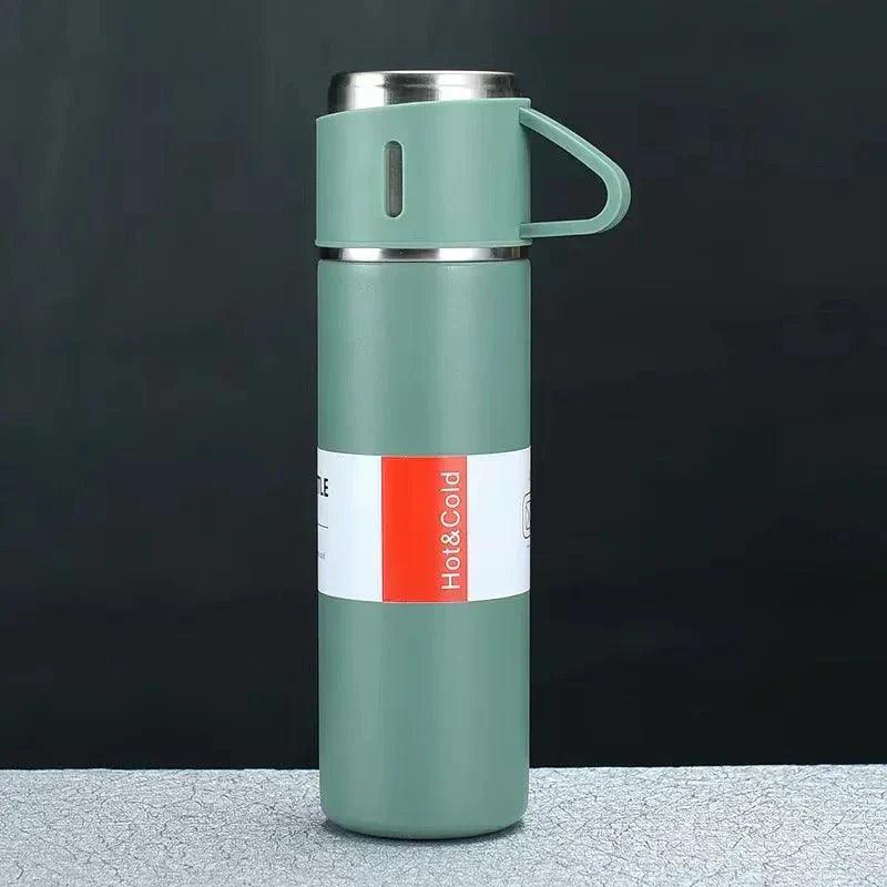 Thermos with Cups 500ml 304 Stainless Steel Thermos – Vacuum Insulated Wide - ESTEEMSO.COM