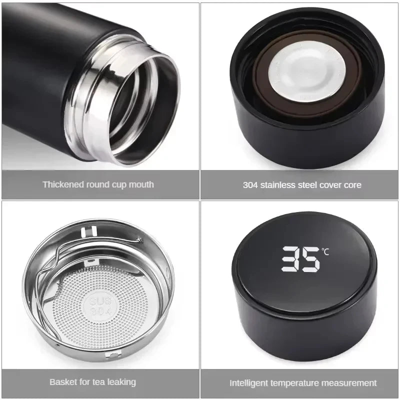 500ML Thermos Bottle Smart Cup Temperature Display Insulated Intelligent Coffee Cup - ESTEEMSO.COM