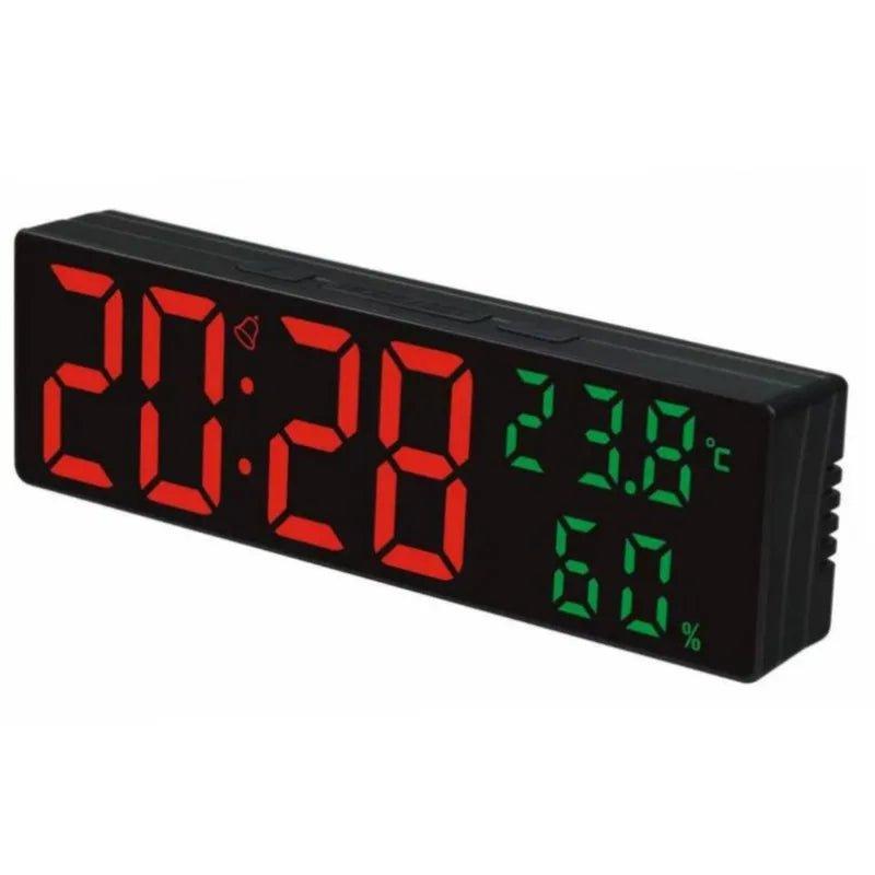 9 - Inch Digital Wall Clock – LED Display with Temperature Humidity and Night Mode - ESTEEMSO.COM