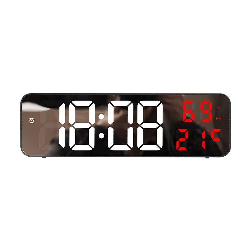 9 - Inch Digital Wall Clock – LED Display with Temperature Humidity and Night Mode - ESTEEMSO.COM