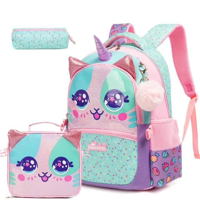 Kinder Rucksack für Gilrs Schul rucksäcke mit Brotdose für Grundschule Kindergarten Student niedlichen rosa Bücher tasche für Mädchen 