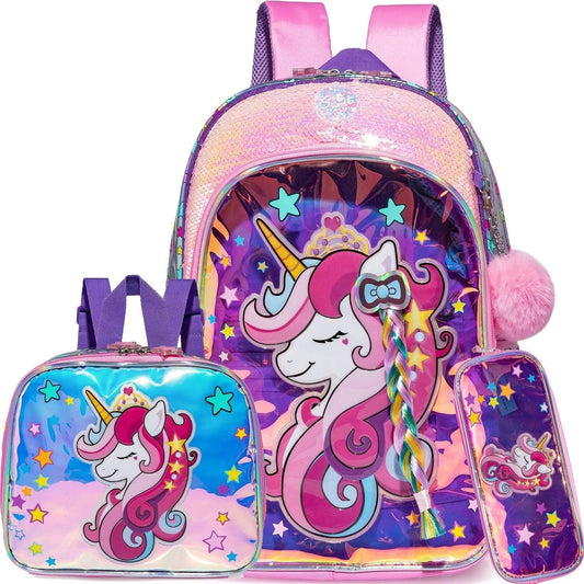 Kinder Rucksack für Gilrs Schul rucksäcke mit Brotdose für Grundschule Kindergarten Student niedlichen rosa Bücher tasche für Mädchen 