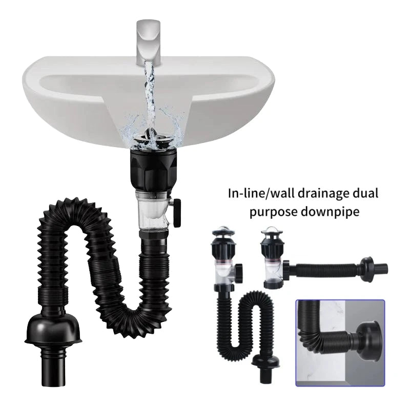 Flip Top Sink Drain Pipe Set 