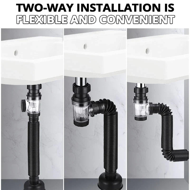 Flip Top Sink Drain Pipe Set 