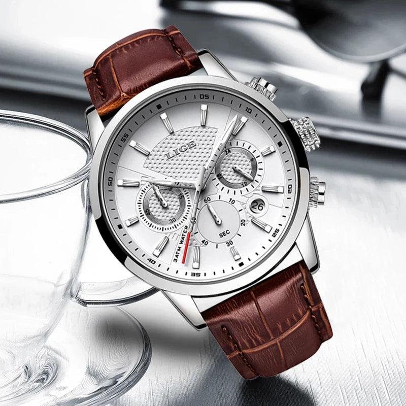 Herrenuhren Leder Chronograph