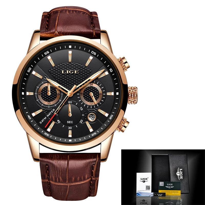 Herrenuhren Leder Chronograph