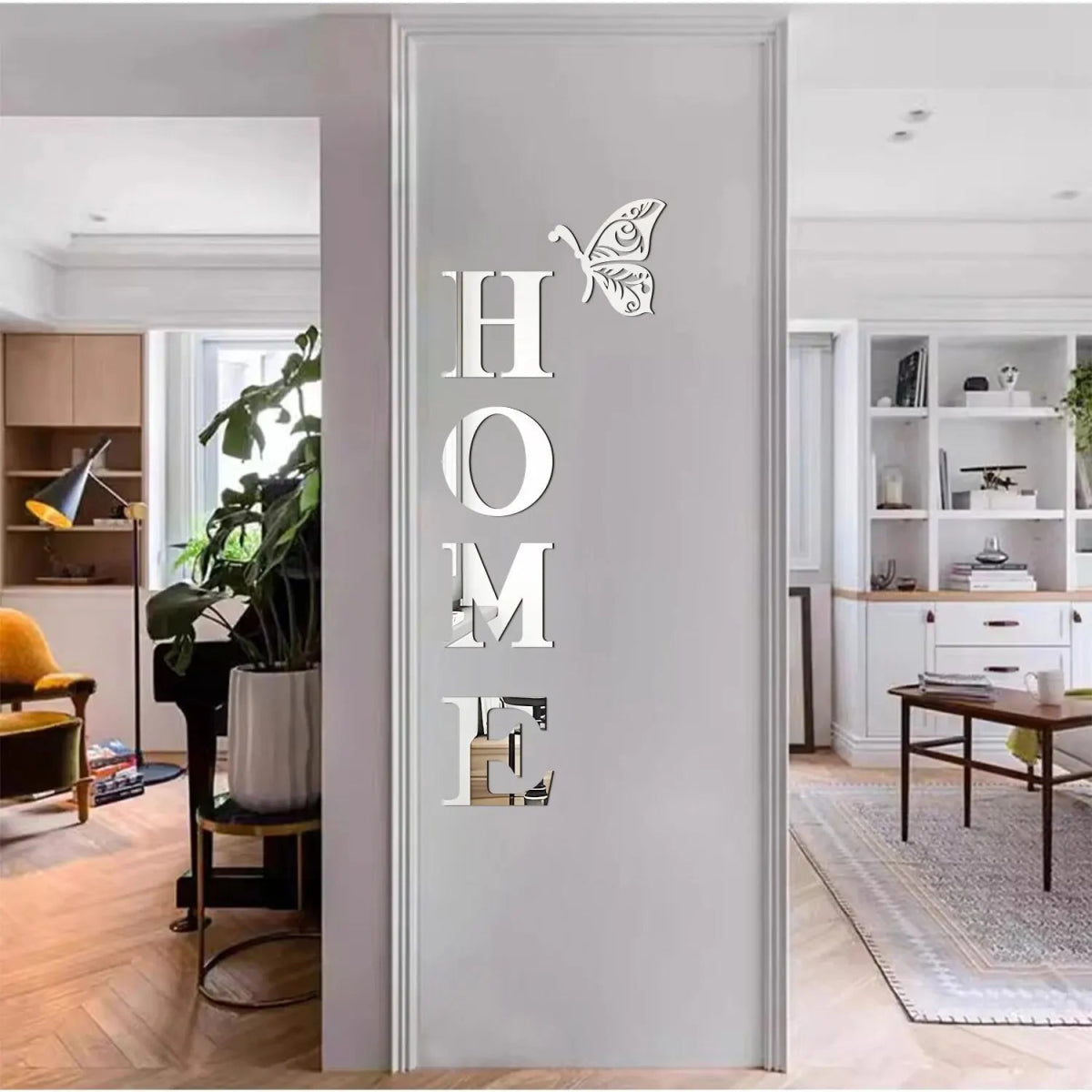 HOME 3D Mirror Wall Sticker