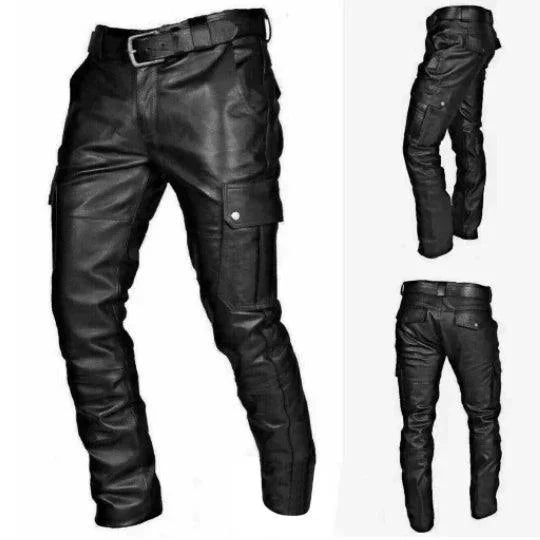 Herren Hosen Punk Retro schlanke lässige lange 