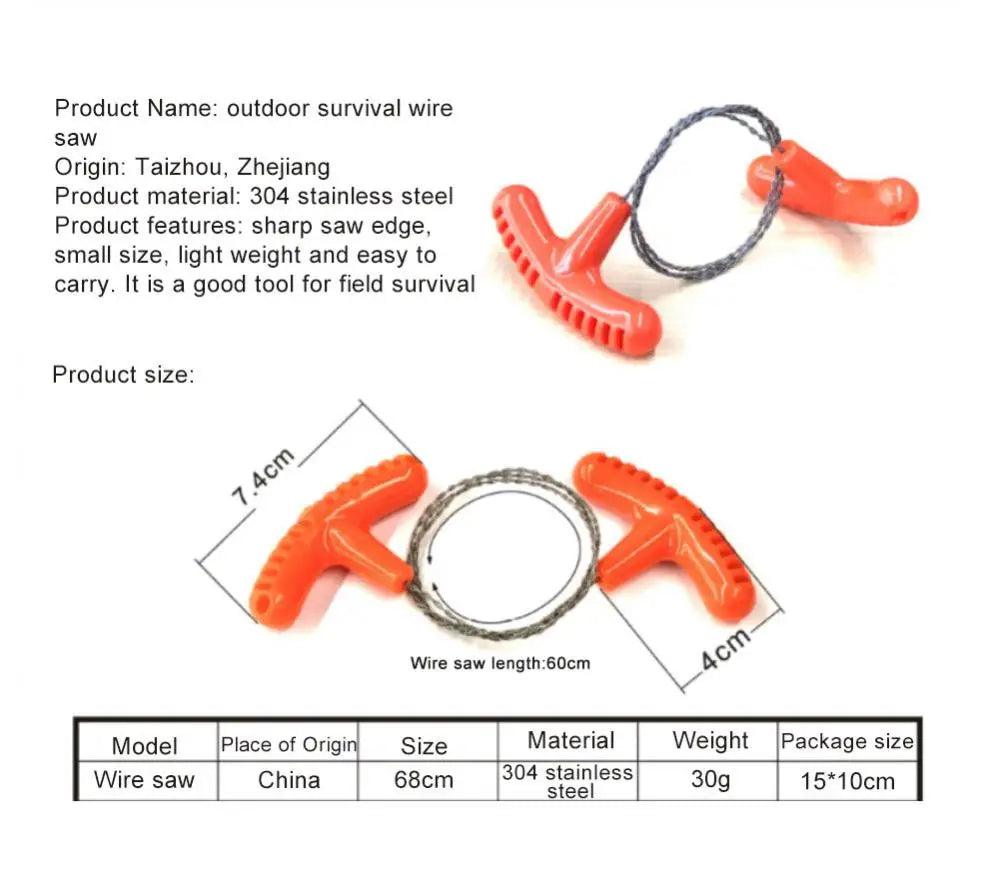 Mini-Taschen drahts äge Edelstahl-Drahts äge orange Outdoor-Camping-Notfall-Überlebens ausrüstung - etsy-de.de