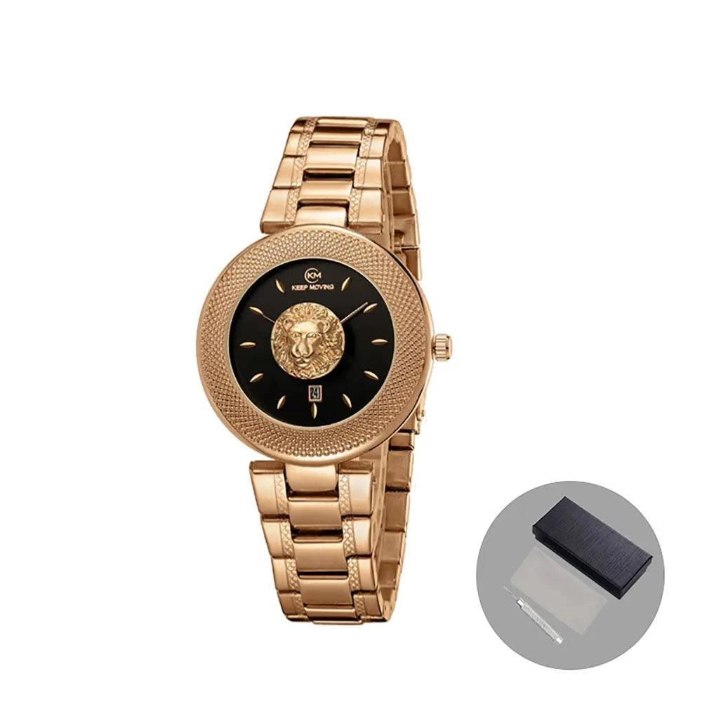 Lion Pattern Women's Quartz Watch