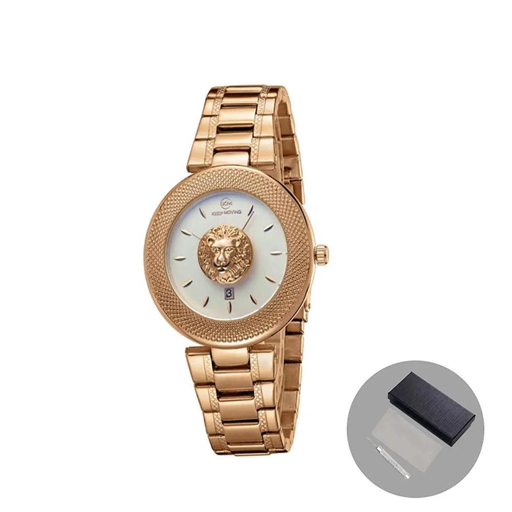 Lion Pattern Women's Quartz Watch