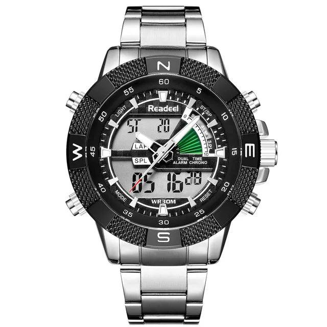 Männer Sport Armbanduhr Männer Military Wasserdichte Uhren Männer Voller Stahl LED Digital Uhr Männlich - etsy-de.de