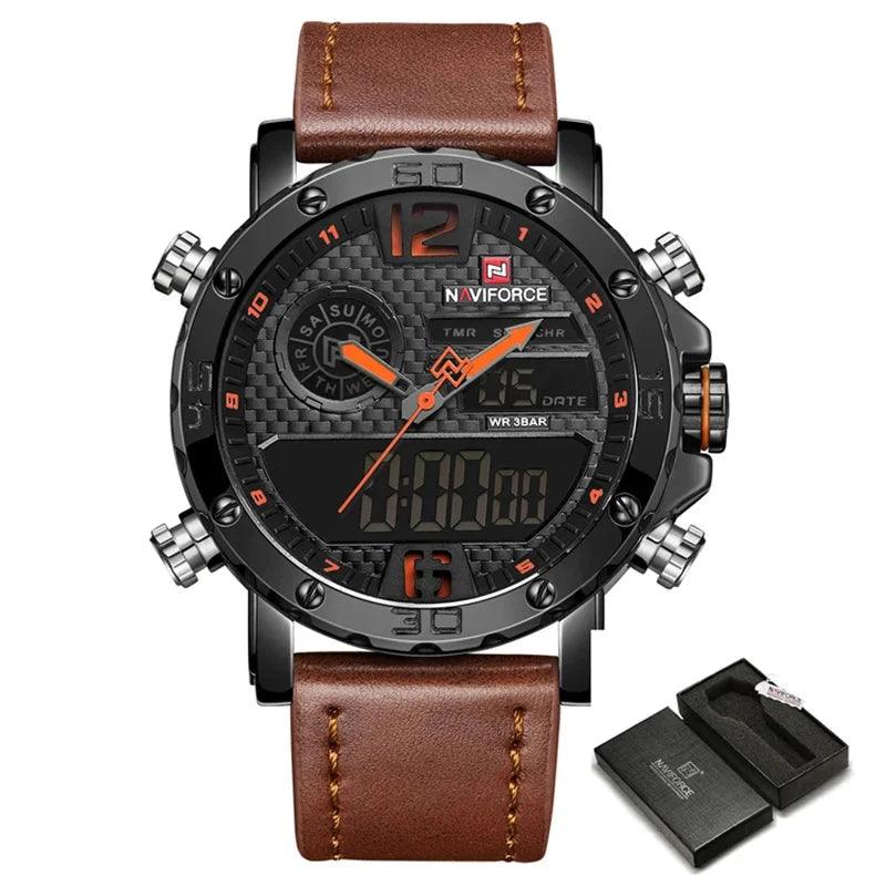 Men's Leather Sport Watch