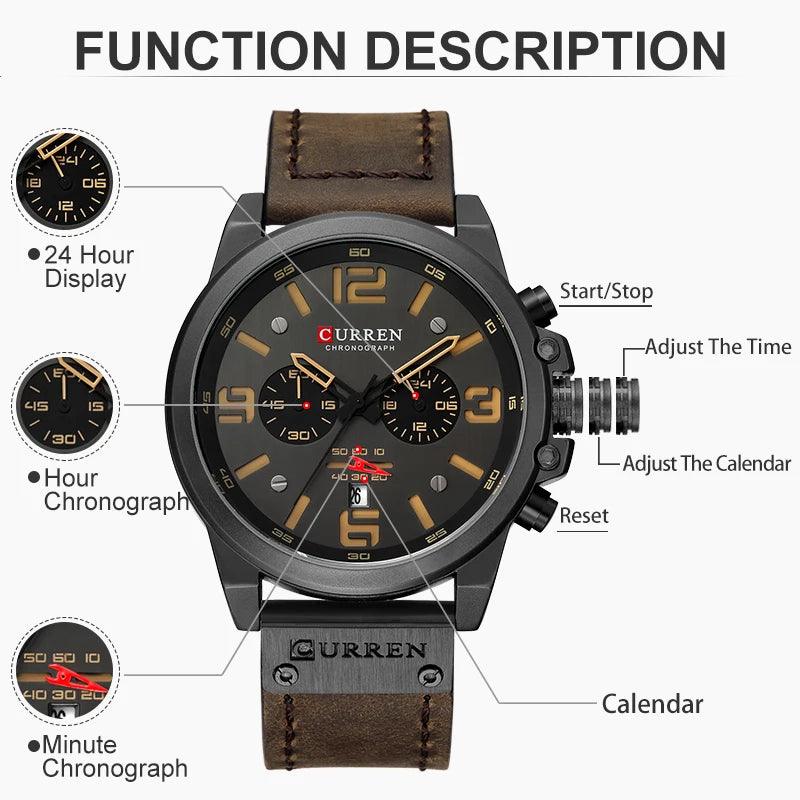 Men's Luxury Chronograph Watch 