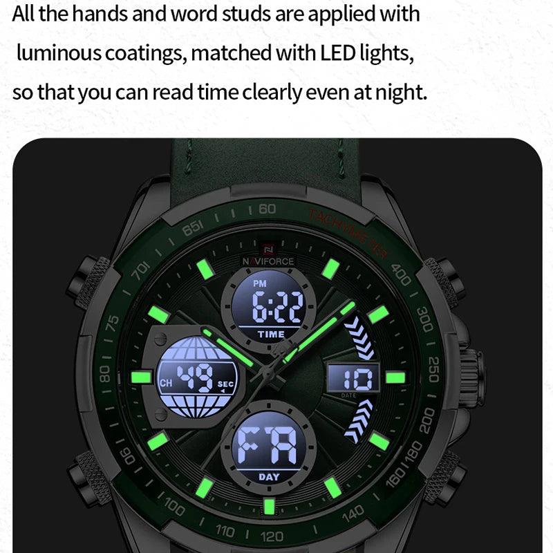 Men's Military Quartz Chronograph Watch 