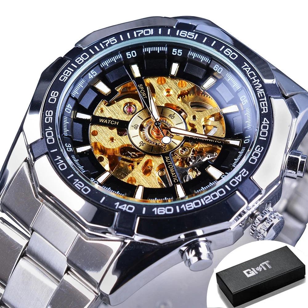 Men's Skeleton Mechanical Watch