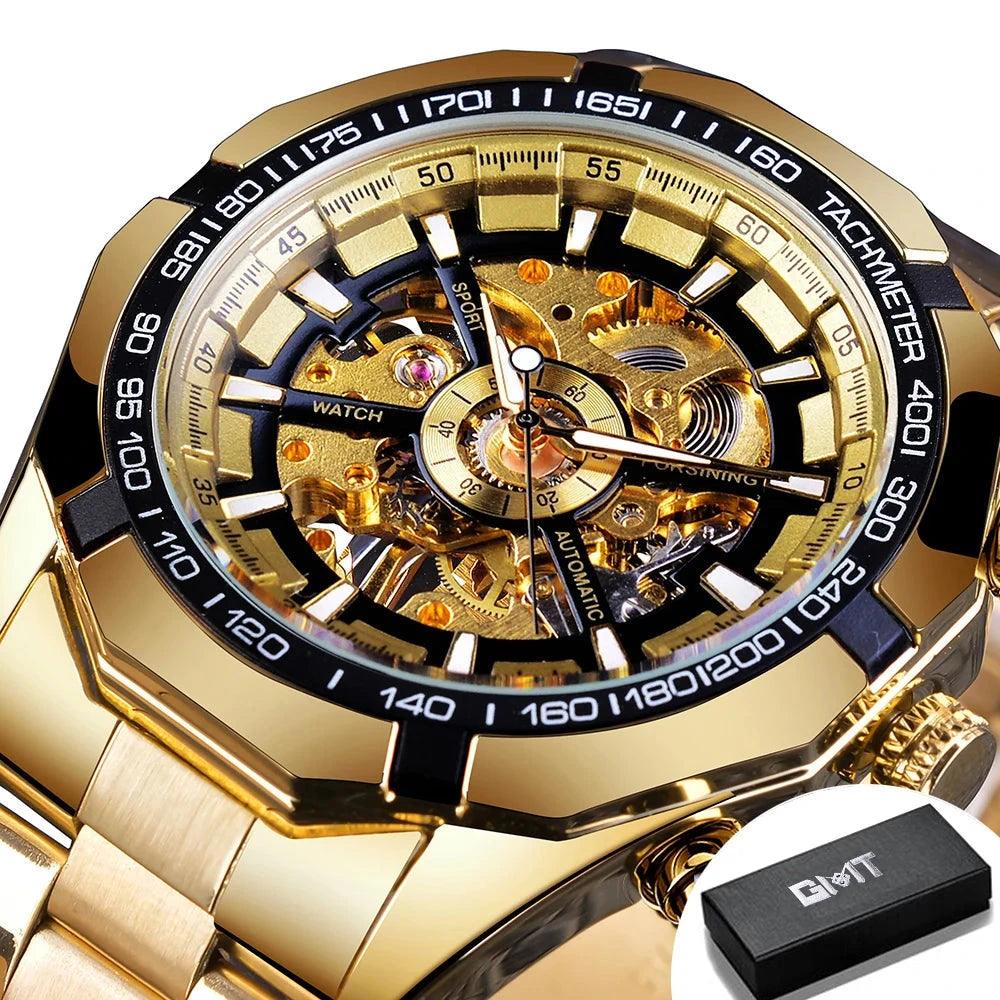 Men's Skeleton Mechanical Watch