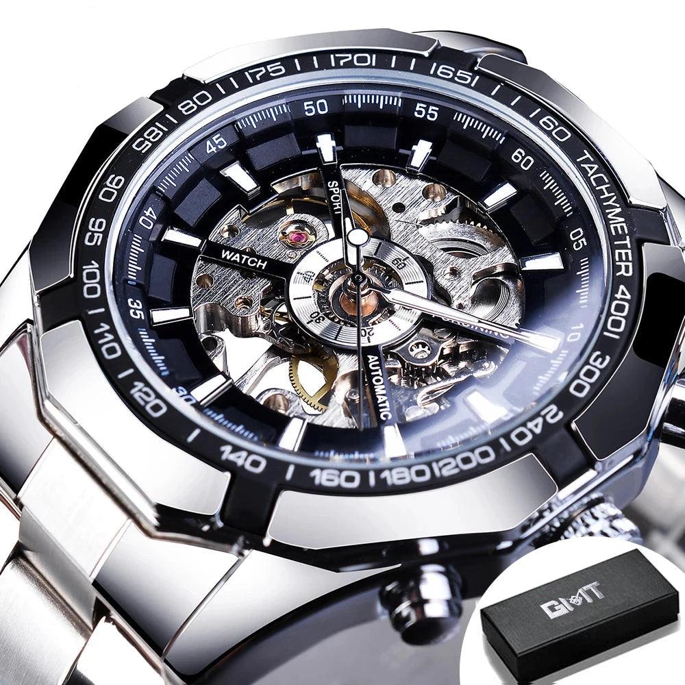 Men's Skeleton Mechanical Watch