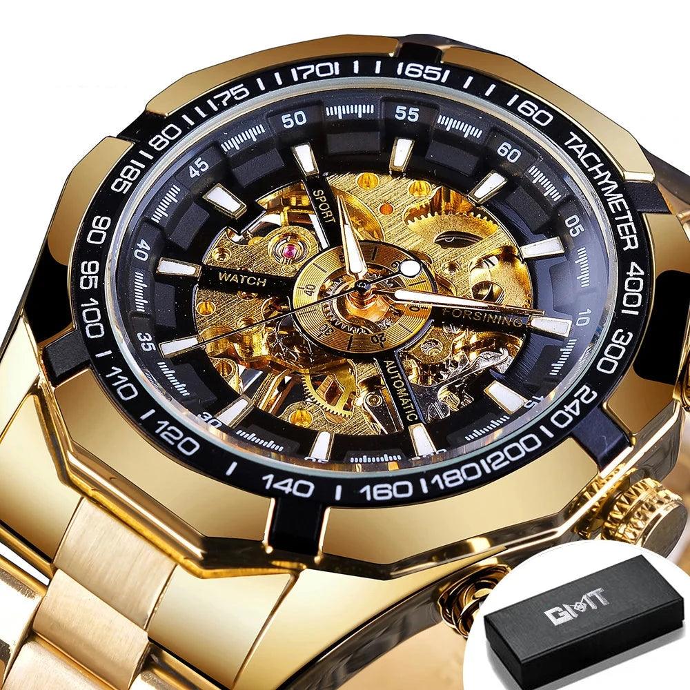 Men's Skeleton Mechanical Watch