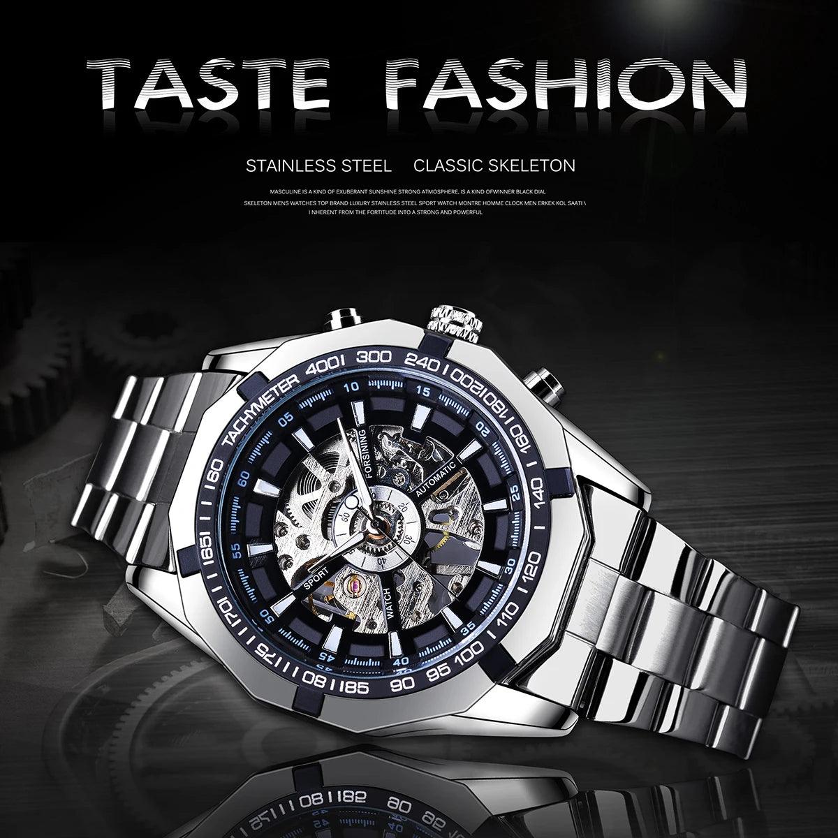 Men's Skeleton Mechanical Watch