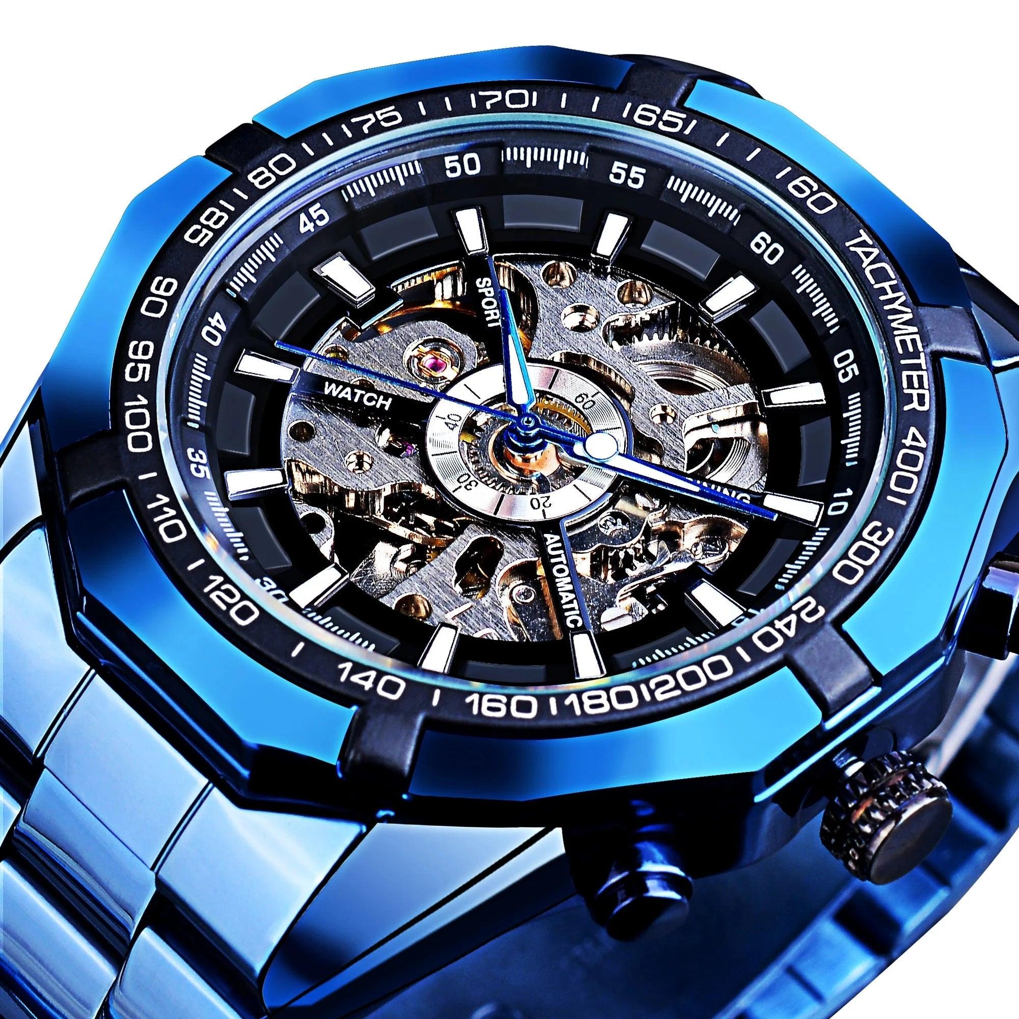 Men's Skeleton Mechanical Watch