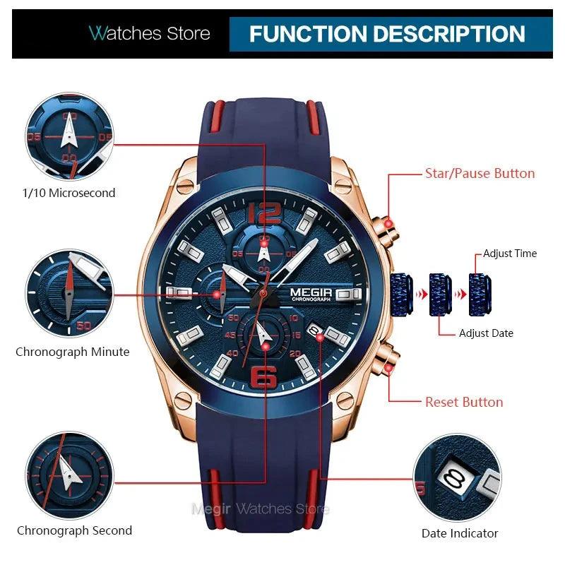 Mens Chronograph Quartz Sport Watch