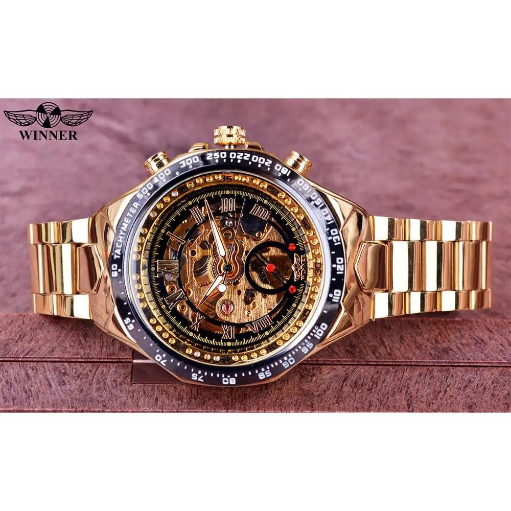 Mens Luxury Automatic Skeleton Watch