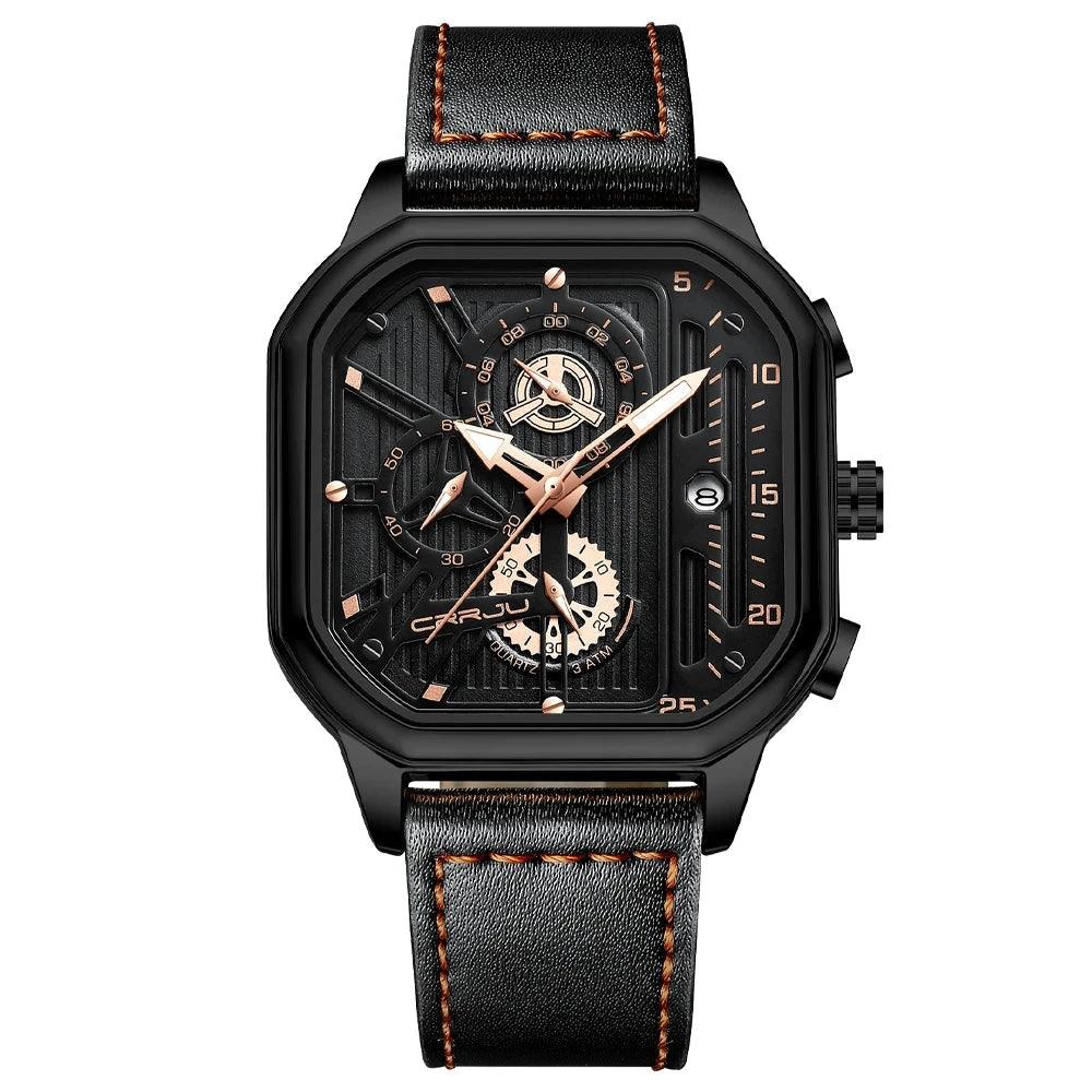 Mens Luxury Leather Quartz