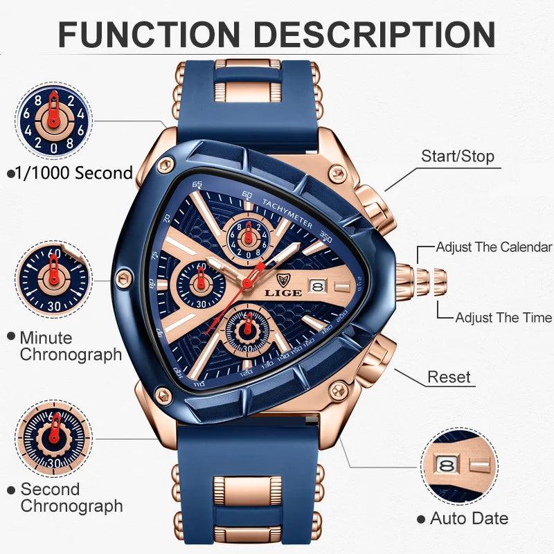 Mens Military Sports Watch Irregular