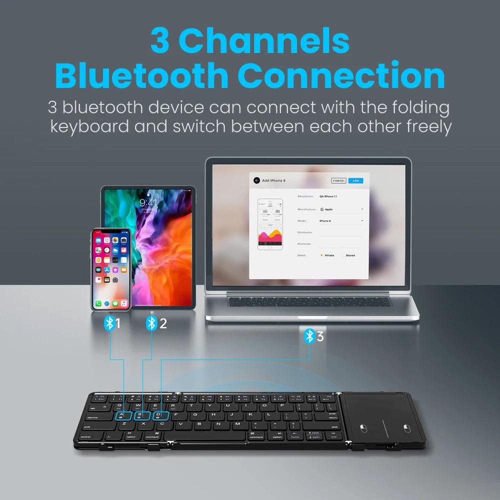 Portable Folding Bluetooth Keyboard