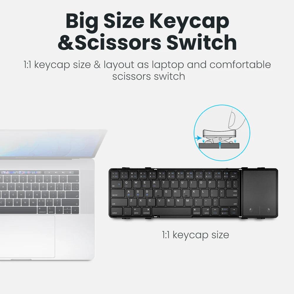 Portable Folding Bluetooth Keyboard