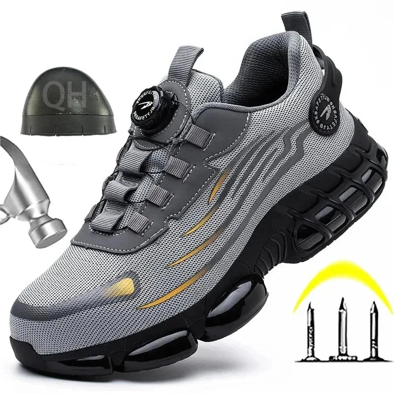 Rotating Button New Safety Shoes