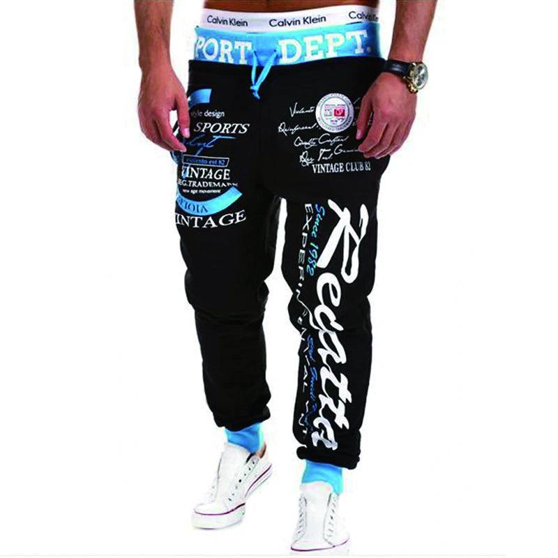 Men's Joggers Sweatpants – Elastic Waist with Letter Graphic Prints