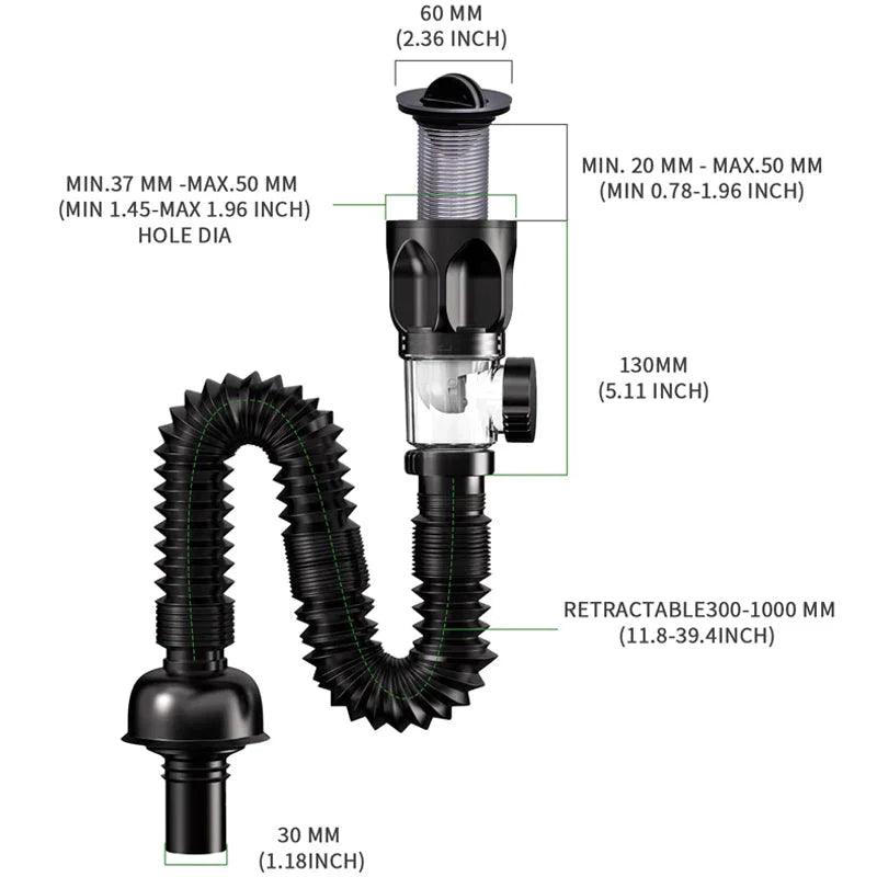 Flip-Top-Anti-Geruchs-Abflussrohr-Set