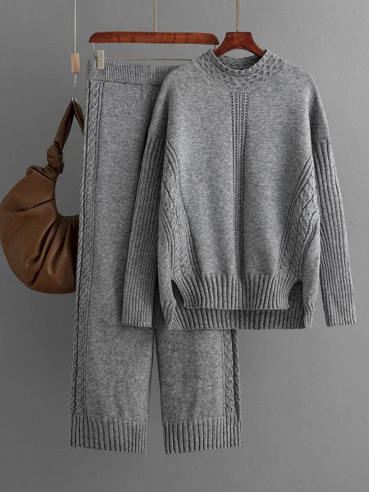 Womens Two-Piece Knit Sweater