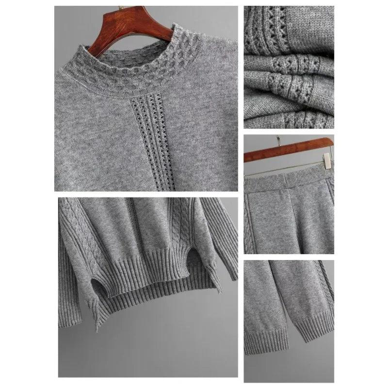 Womens Two-Piece Knit Sweater