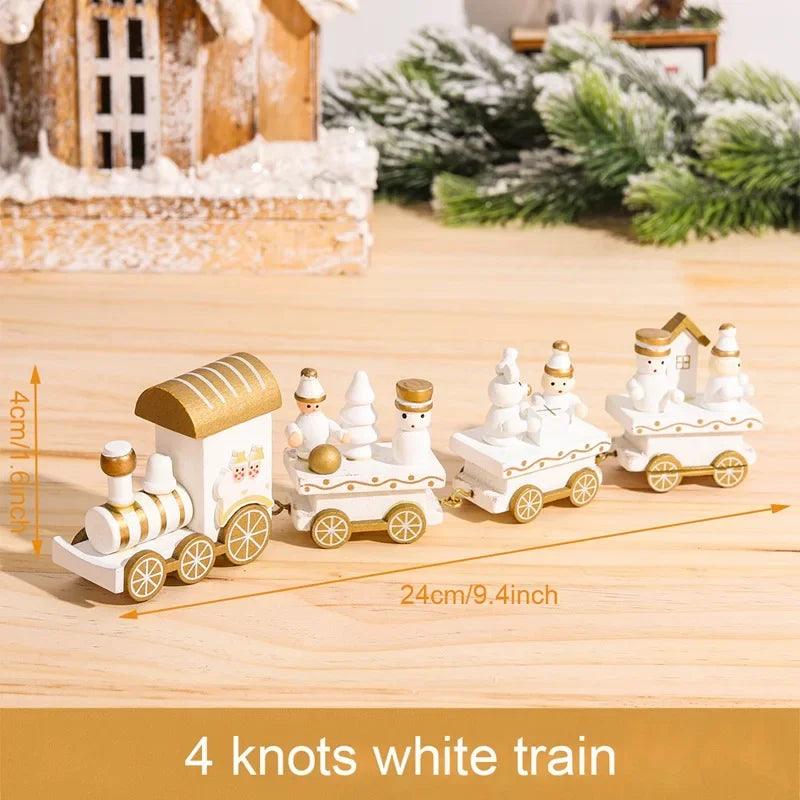 Wooden Train Christmas Ornament 