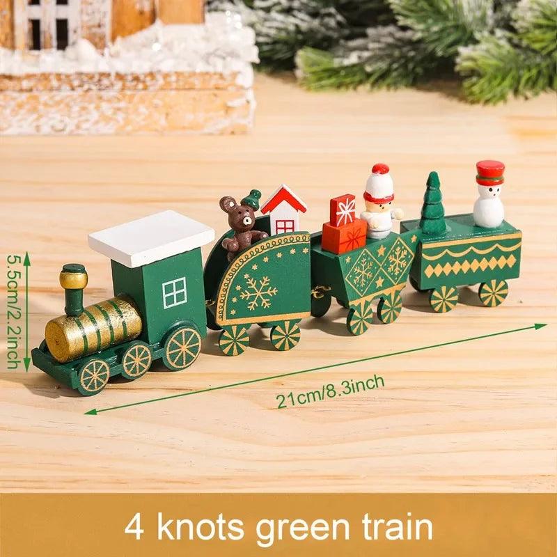 Wooden Train Christmas Ornament 