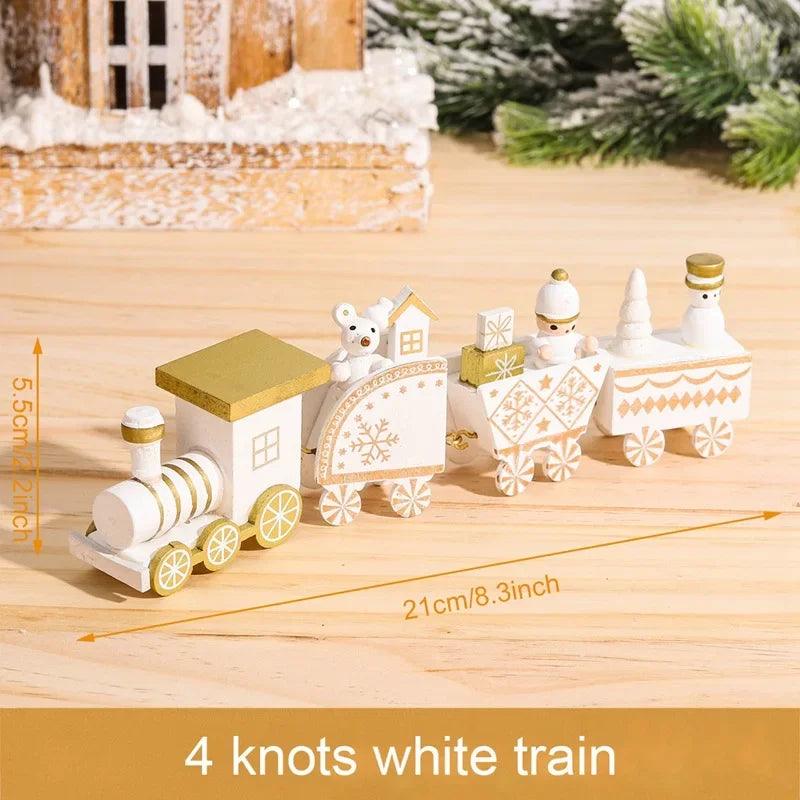 Wooden Train Christmas Ornament 