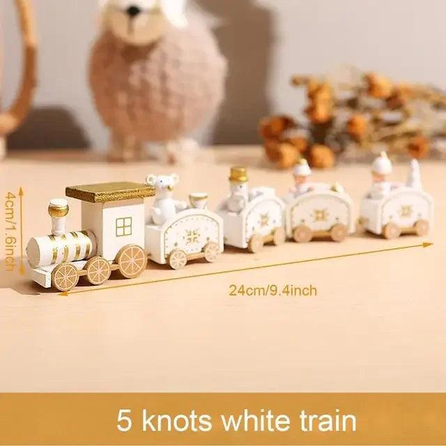 Wooden Train Christmas Ornament 