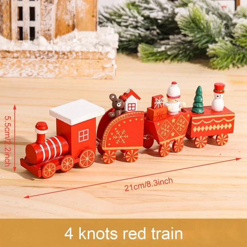 Wooden Train Christmas Ornament 