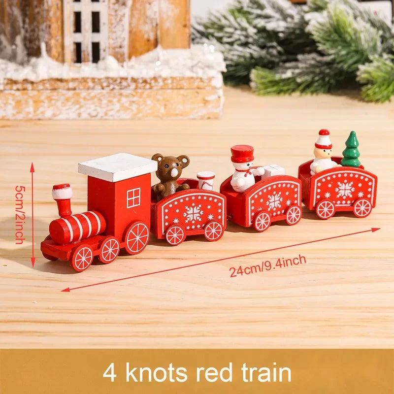 Wooden Train Christmas Ornament 