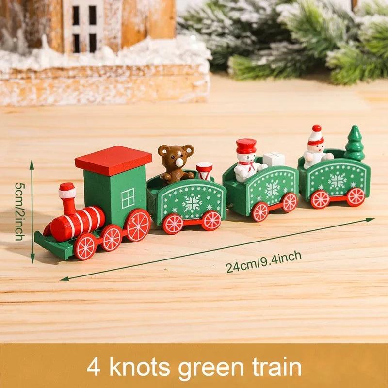 Wooden Train Christmas Ornament 