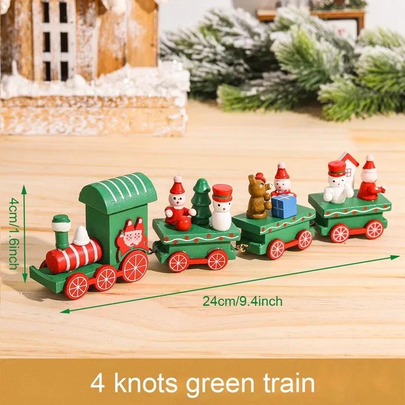 Wooden Train Christmas Ornament 